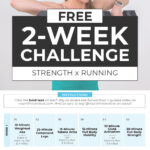 calendar showing 2 weeks of strength workouts for runners