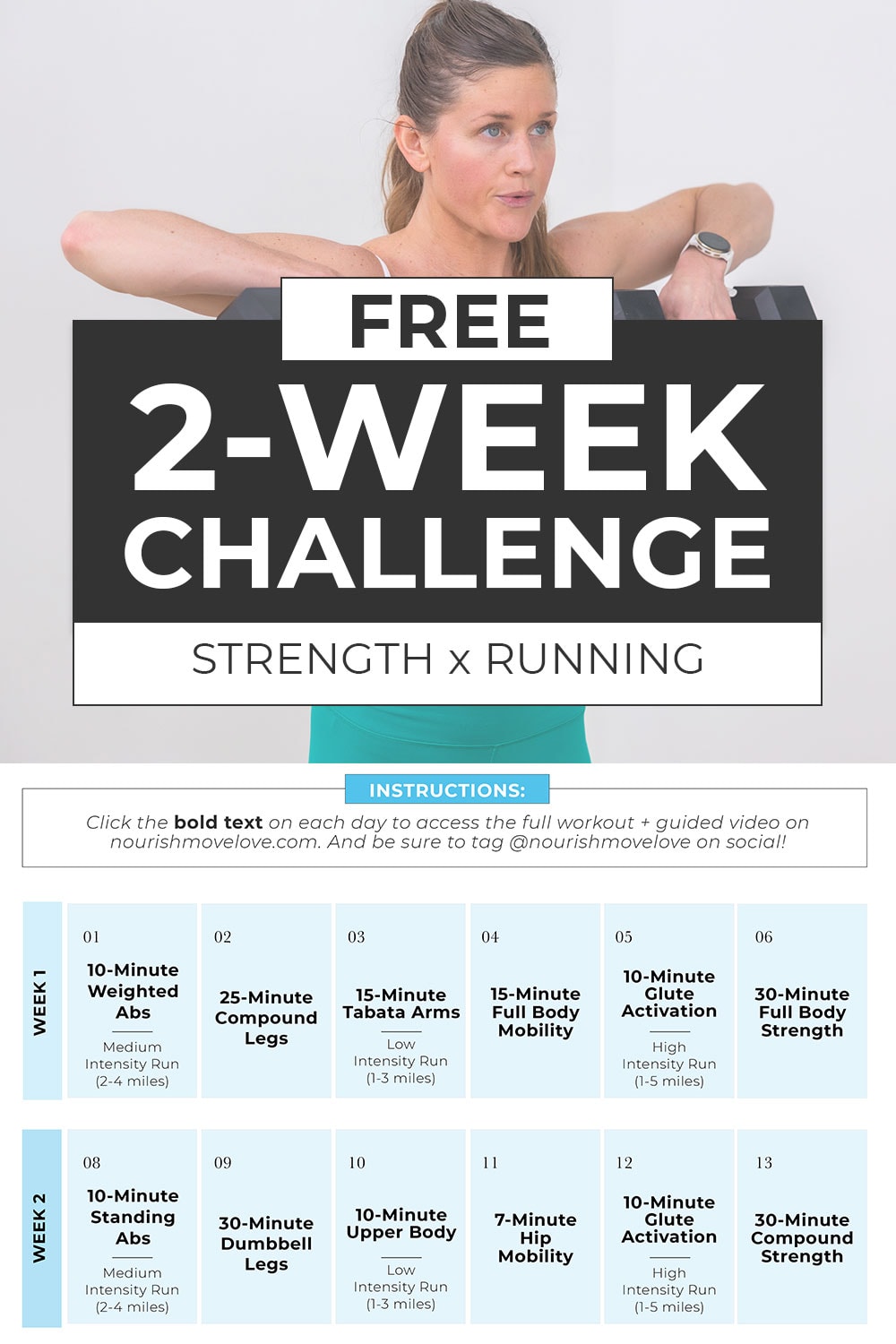 2-Week Strength Training for Runners Plan | Nourish Move Love