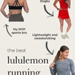 collage of three women posing in lululemon running gear