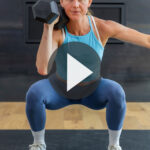woman performing an uneven squat