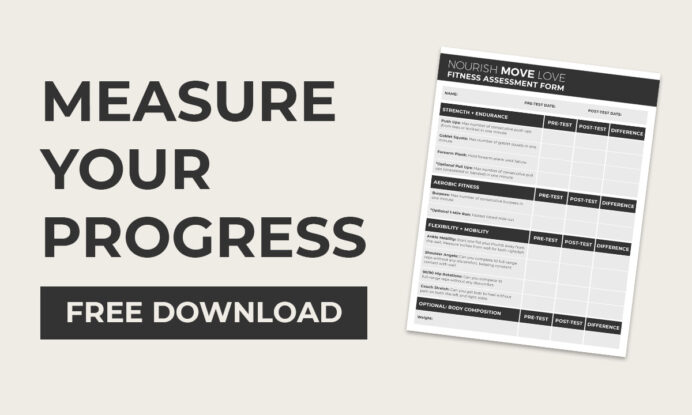 Measure your progress free downloadable document for a fitness test.