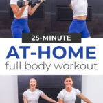 multiple exercises from at home full body workout