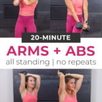 three exercises from arm day workout