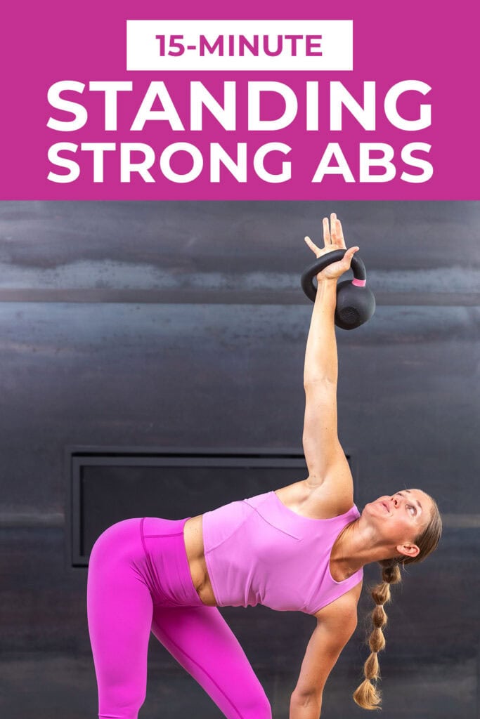 woman performing windmill with kettlebell overhead